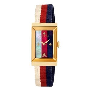 NWT GUCCI Steel Mother of Pearl 21mm Quartz Watch - 100% Authentic w/ COA